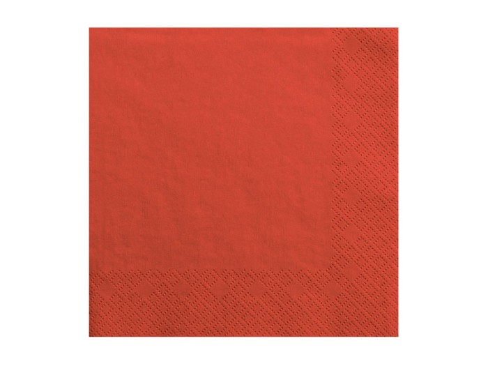 Servietter 33 x 33 cm røde - køb online - levering 1-2 dage